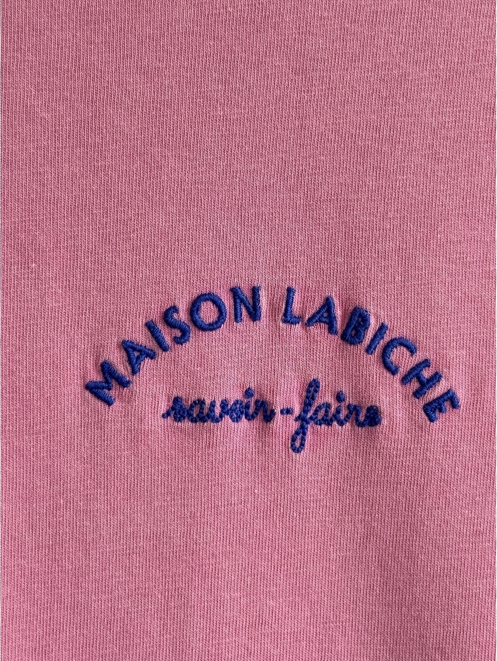 Maison Labiche Paris Pink Embroidered Cotton T-Shirt Size Medium - Picture 2 of 10